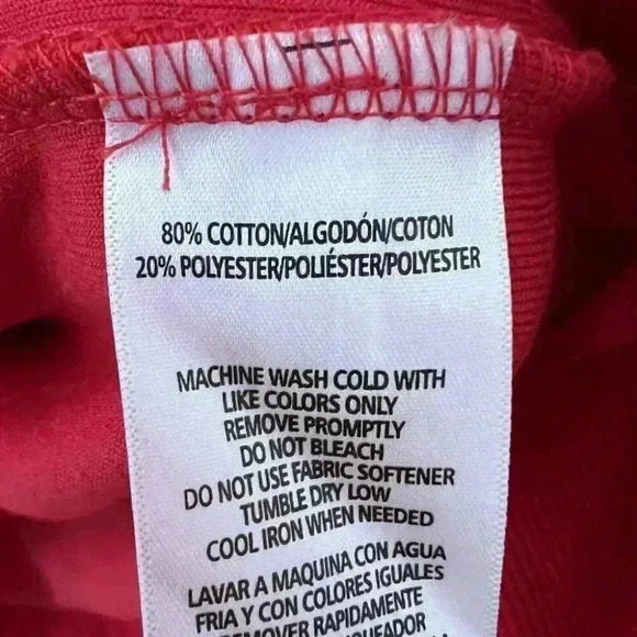 Tommy Hilfiger Womens Size Medium Red Soft Long Sleeve Sweatshirt Dress - Picture 7 of 7